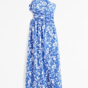 Abercrombie & Fitch Giselle Floral One-Shoulder Cutout Dress Size Extra Large
